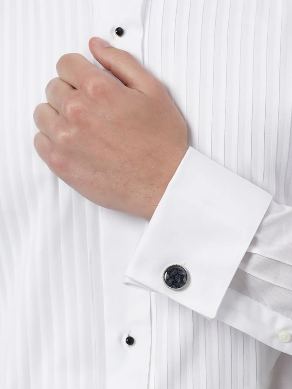 Black Paisley Cufflink
