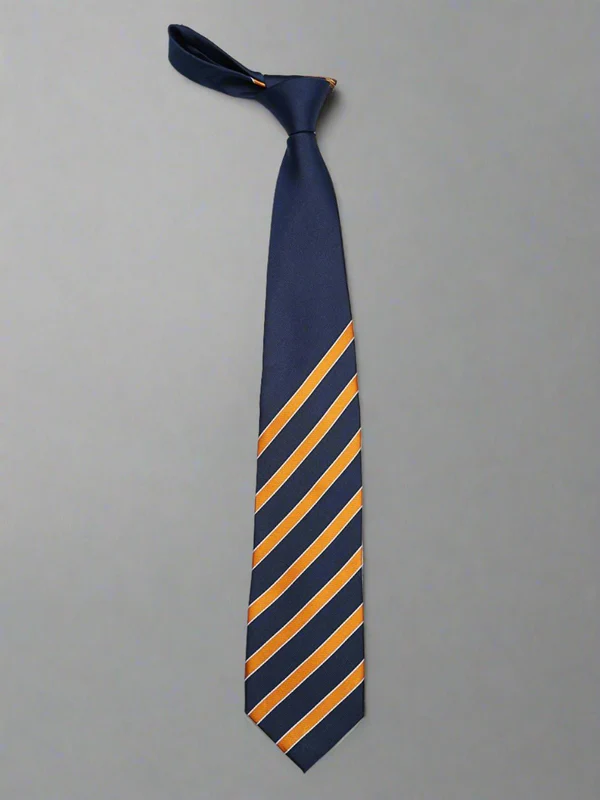 Blue & Orange Striped Necktie