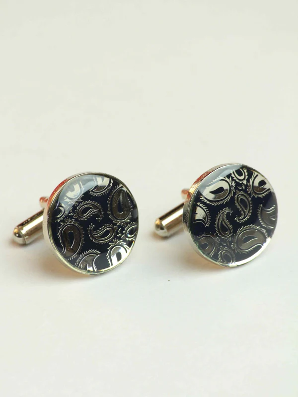 Blue Paisley Cufflinks