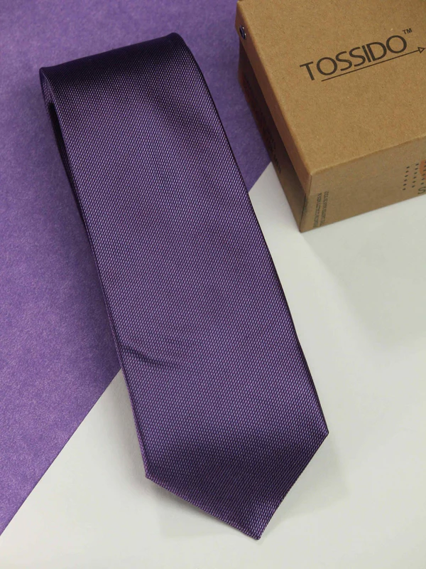 Purple Abstract Silk Necktie