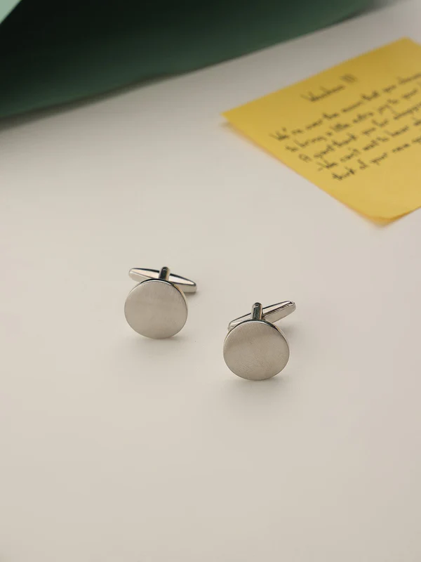 Silver Solid Cufflinks